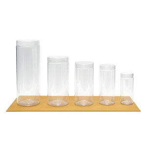 Five-Piece Clear Tall Jar Set