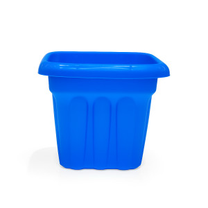 Square Flared Blue Planter