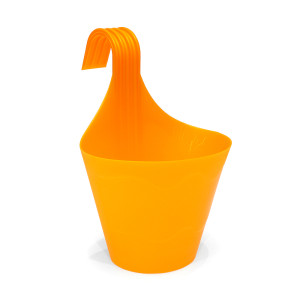 Bright Orange Rail Hanging Planter