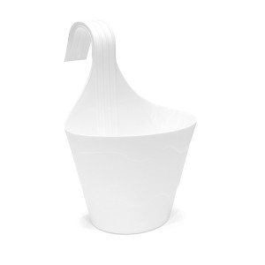 Classic White Rail Hanging Planter